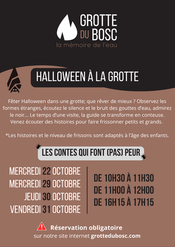 Affiche visite Grotte du Bosc