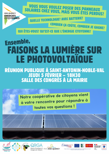 Affiche réunion publique photovoltaïque