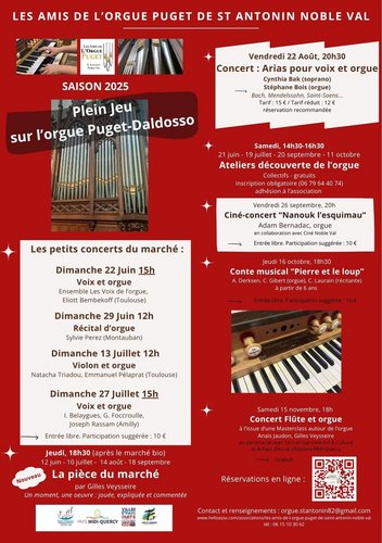 Programme association Amis de l'Orgue PUGET