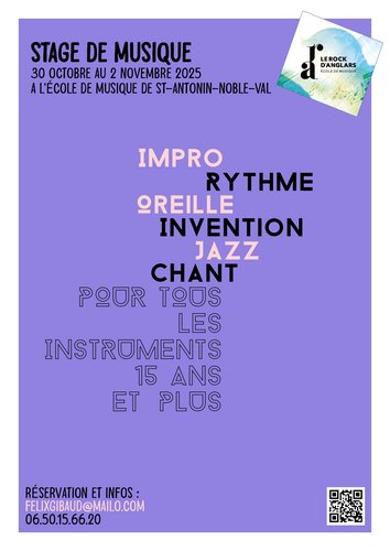 Affiche stage de musique